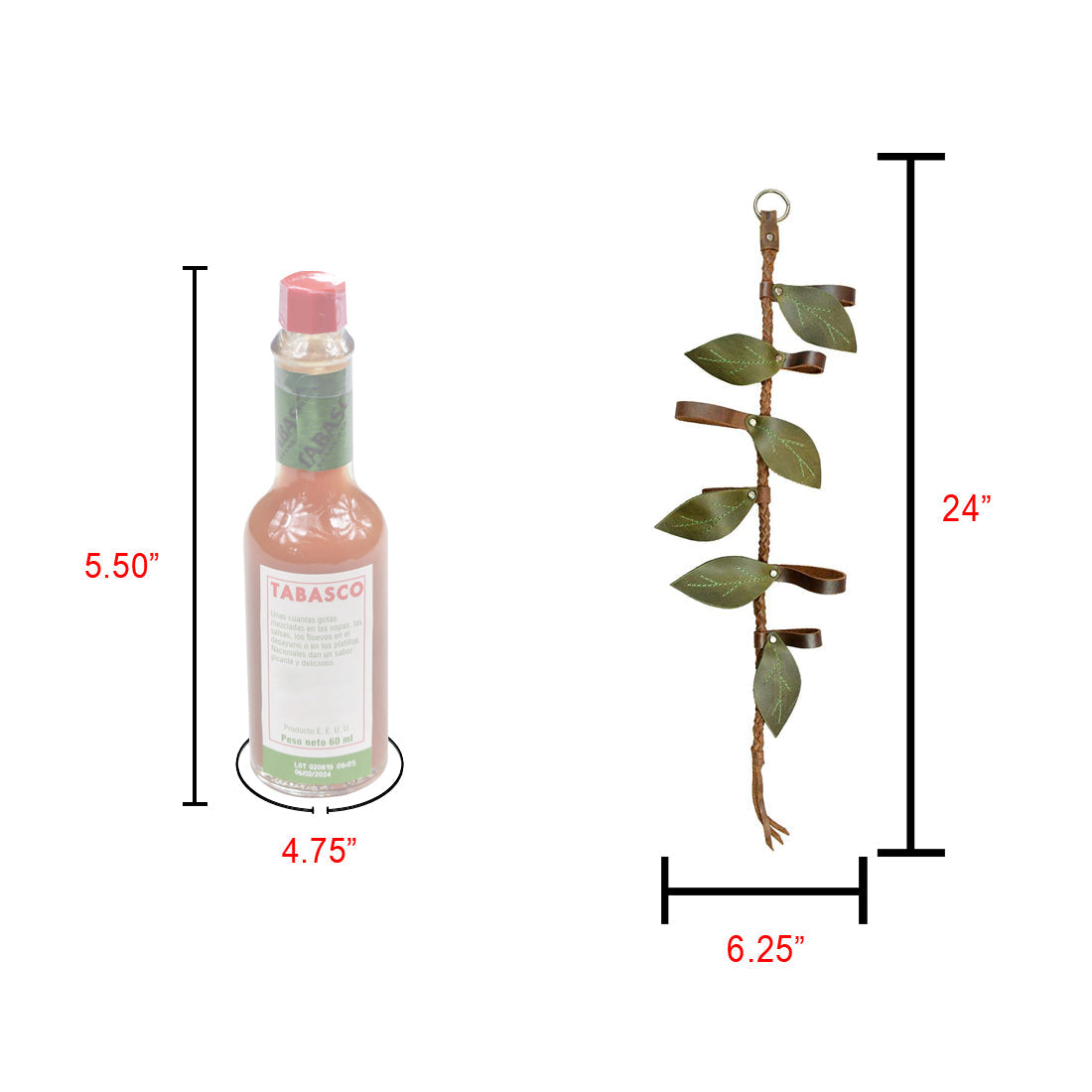 Jalapeno Hanger (5 fl oz Hot Sauce Bottle) - Stockyard X 'The Leather Store'