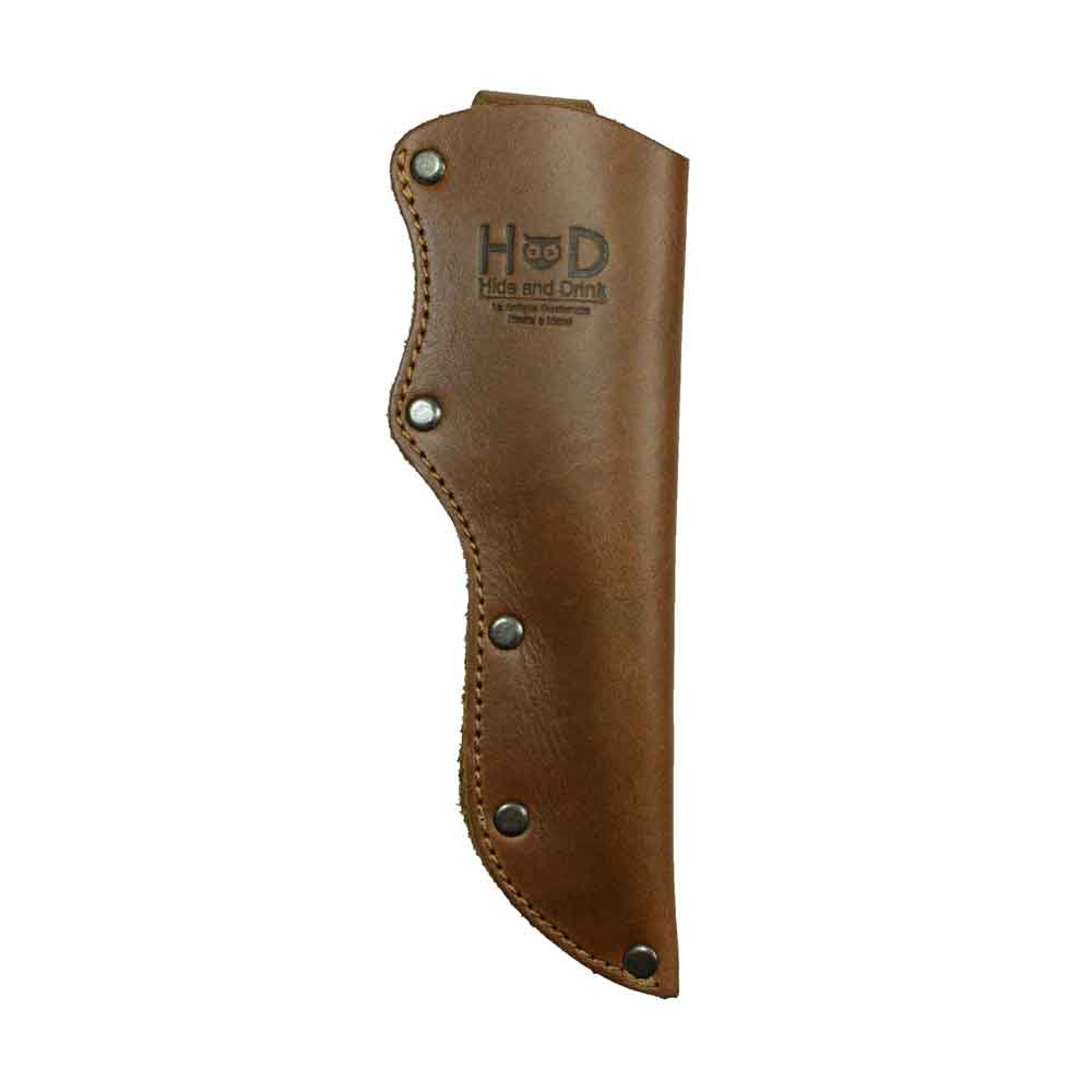 Belt Mora Knife Sheath from Hide & Drink, with attention to detail in its Thick Sheath for Mora Knife with Belt Loop. Superior craftsmanship in Full Grain Leather, ideal for outdoor activities.