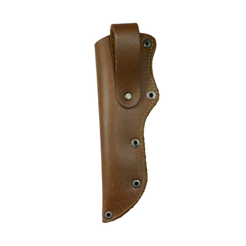 Stylish Belt Mora Knife Sheath by Hide & Drink, featuring a practical Thick Sheath for Mora Knife with Belt Loop. This rustic knife holster is handcrafted from durable Full Grain Leather.