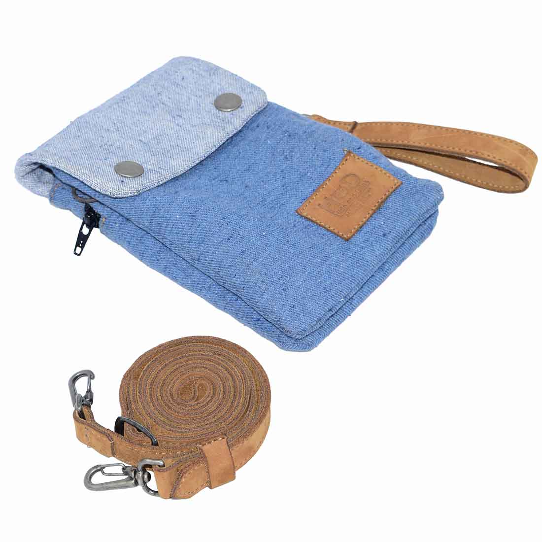 Vintage Denim Small Crossbody Bag - Stockyard X 'The Leather Store'