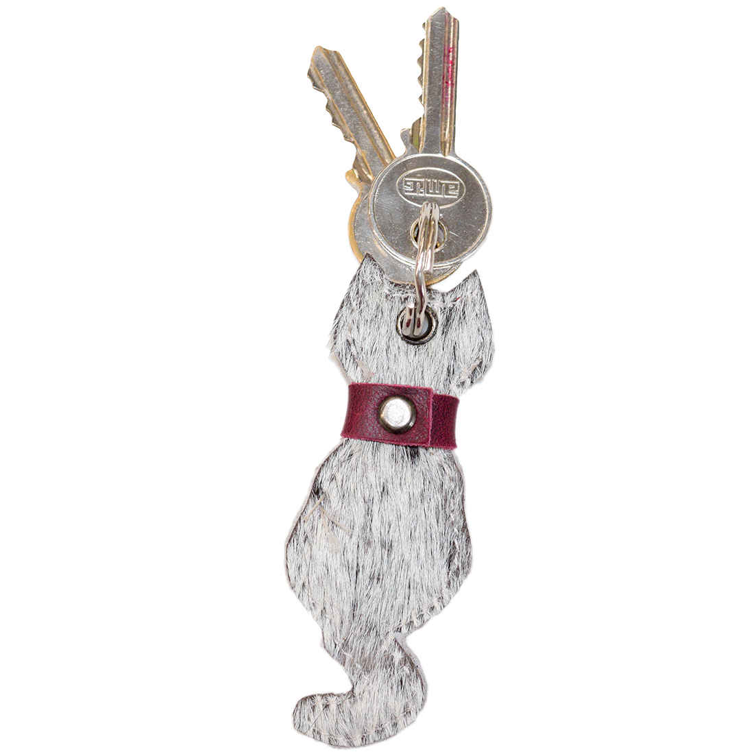 Furry Cat Keychain - Stockyard X 'The Leather Store'
