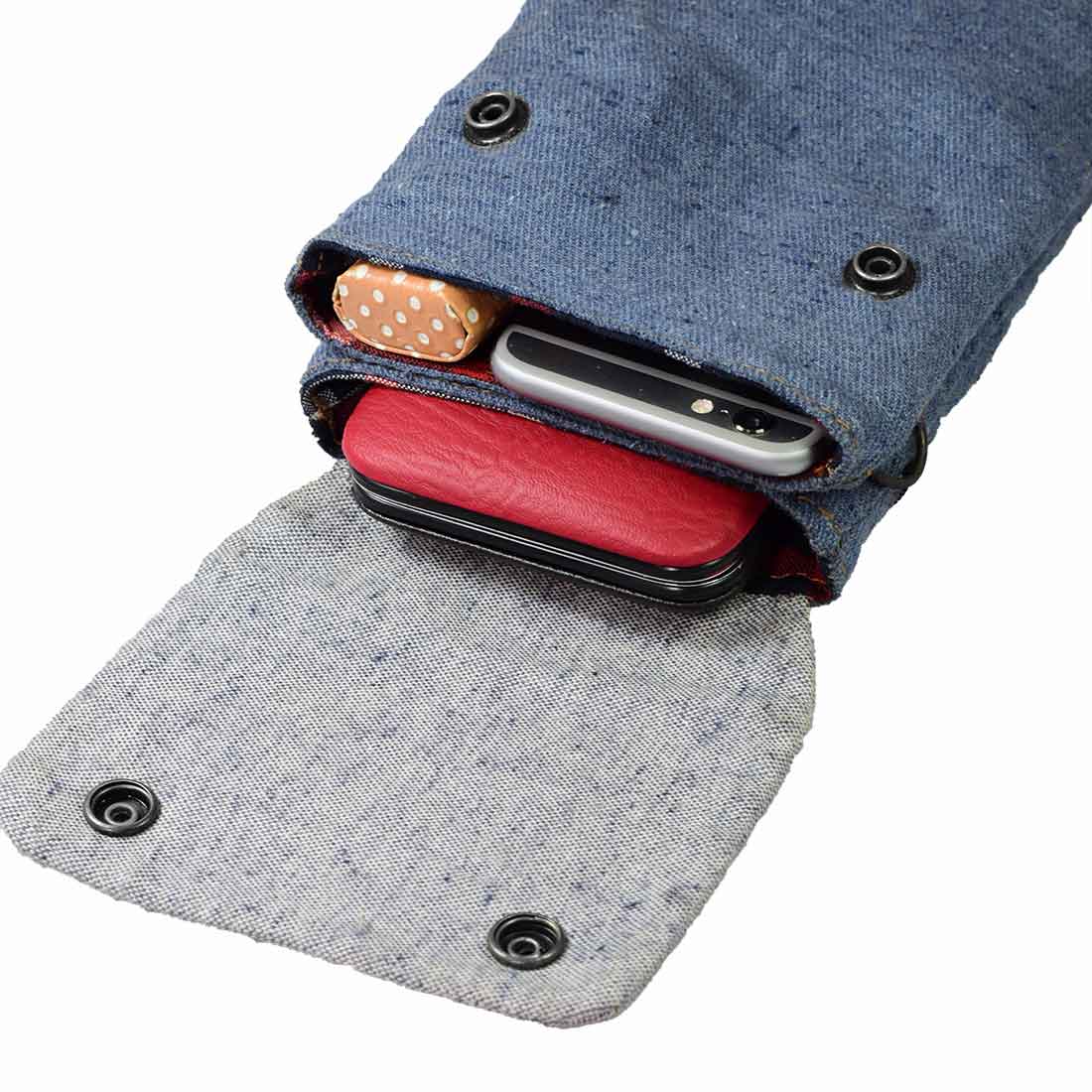 Vintage Denim Small Crossbody Bag - Stockyard X 'The Leather Store'