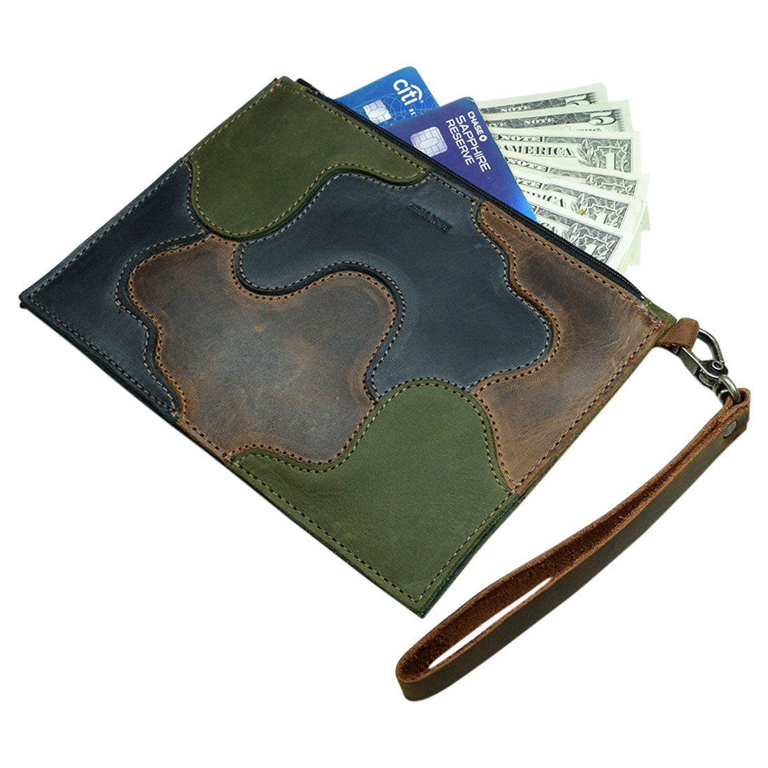 Multicolored Patched Clutch Bag - Stockyard X 'The Leather Store'