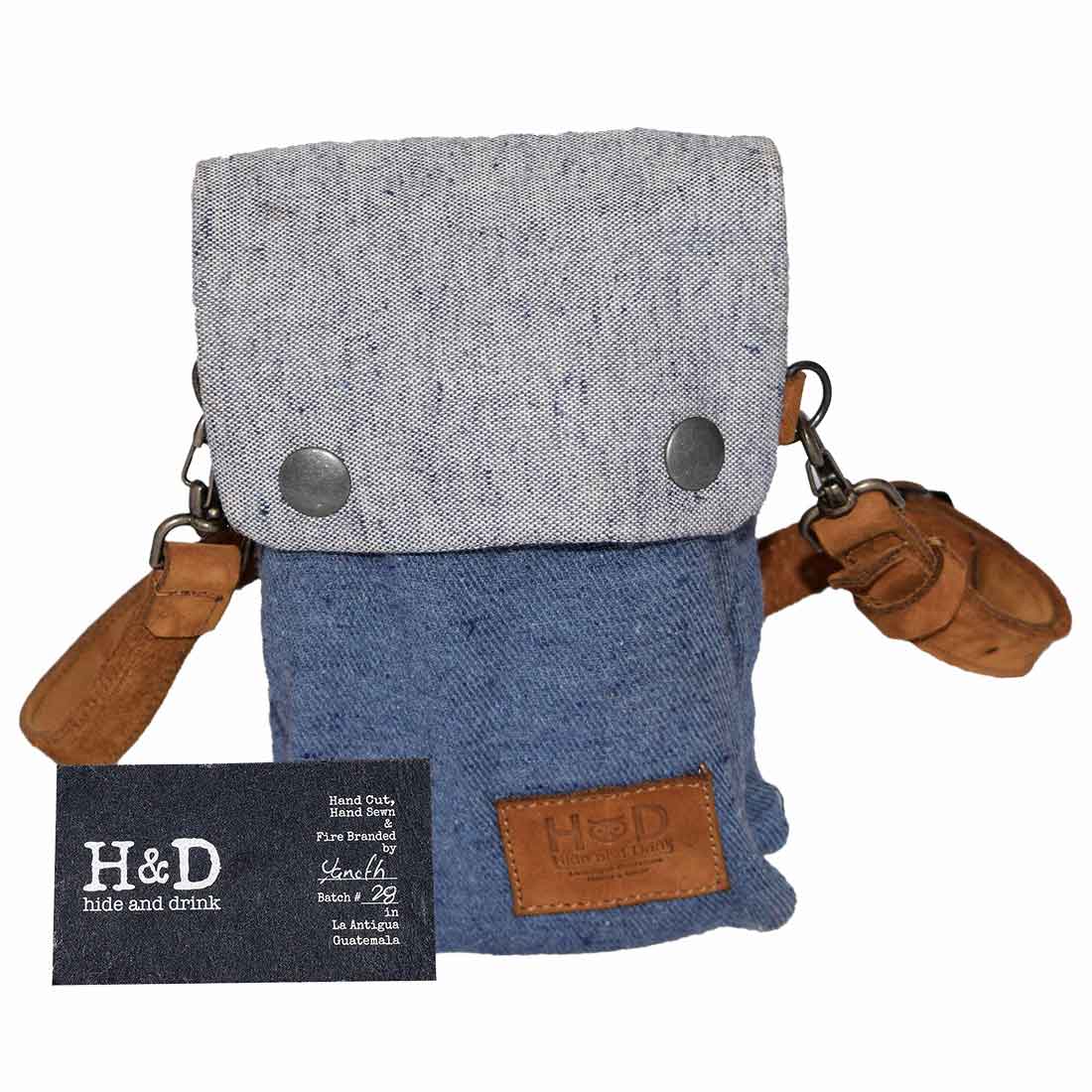 Vintage Denim Small Crossbody Bag - Stockyard X 'The Leather Store'
