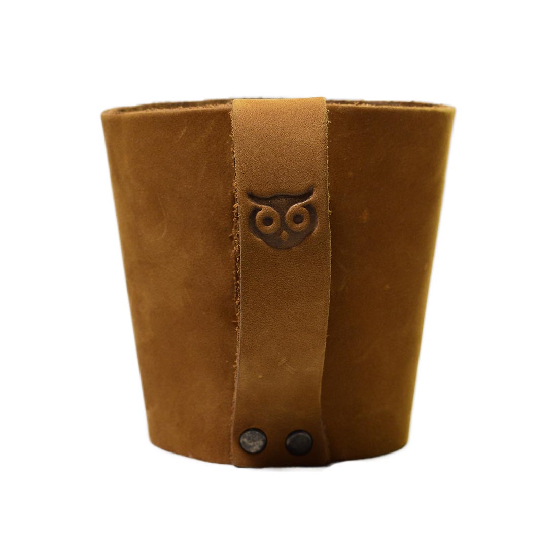 Stylish Pint Sleeve with Handle by Hide & Drink, crafted from durable Full Grain Leather. This handmade product reflects the beauty of Small Batch Production and the artisan skill from La Antigua Guatemala & Oaxaca Mexico.