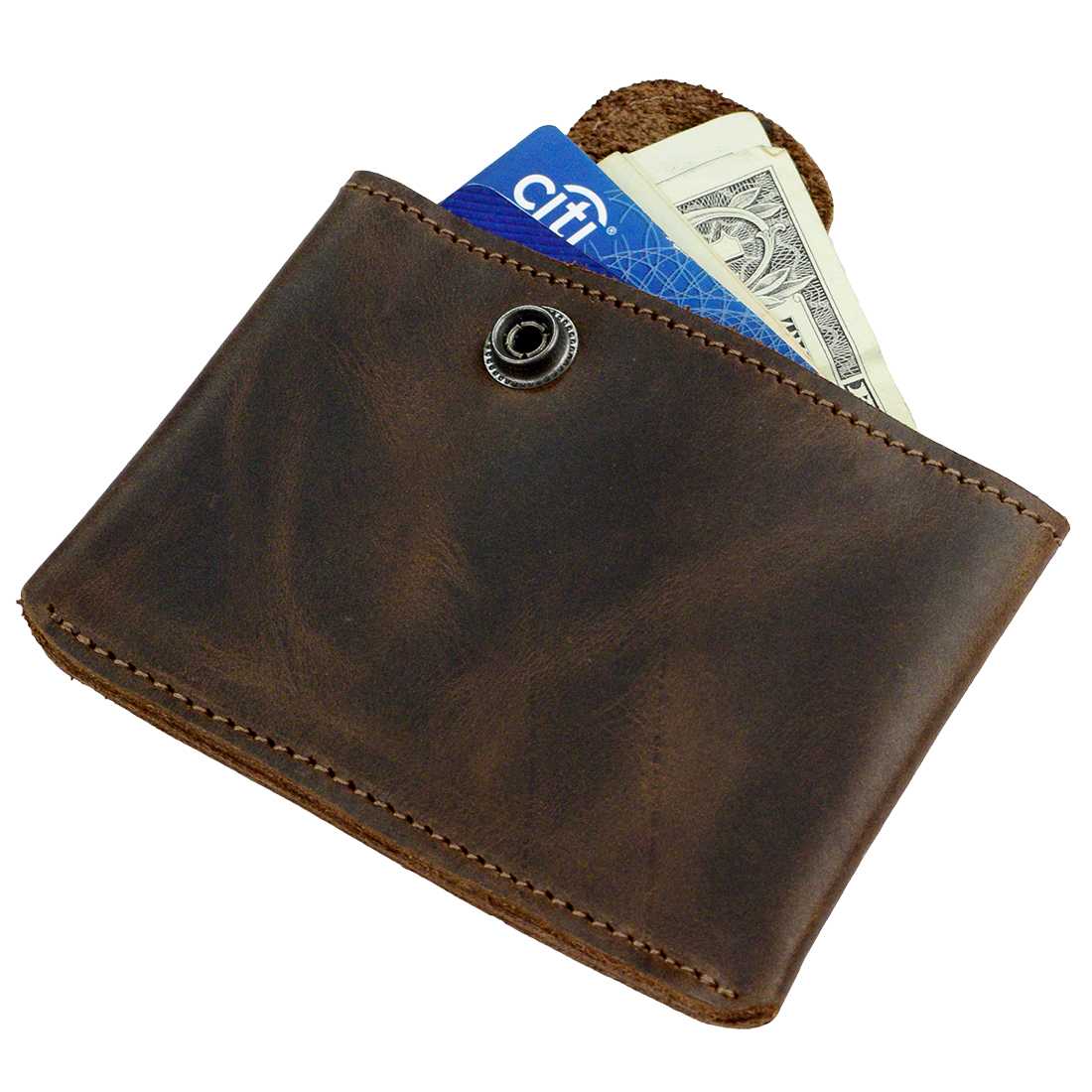 Card Holder W/Snap - Stockyard X 'The Leather Store'