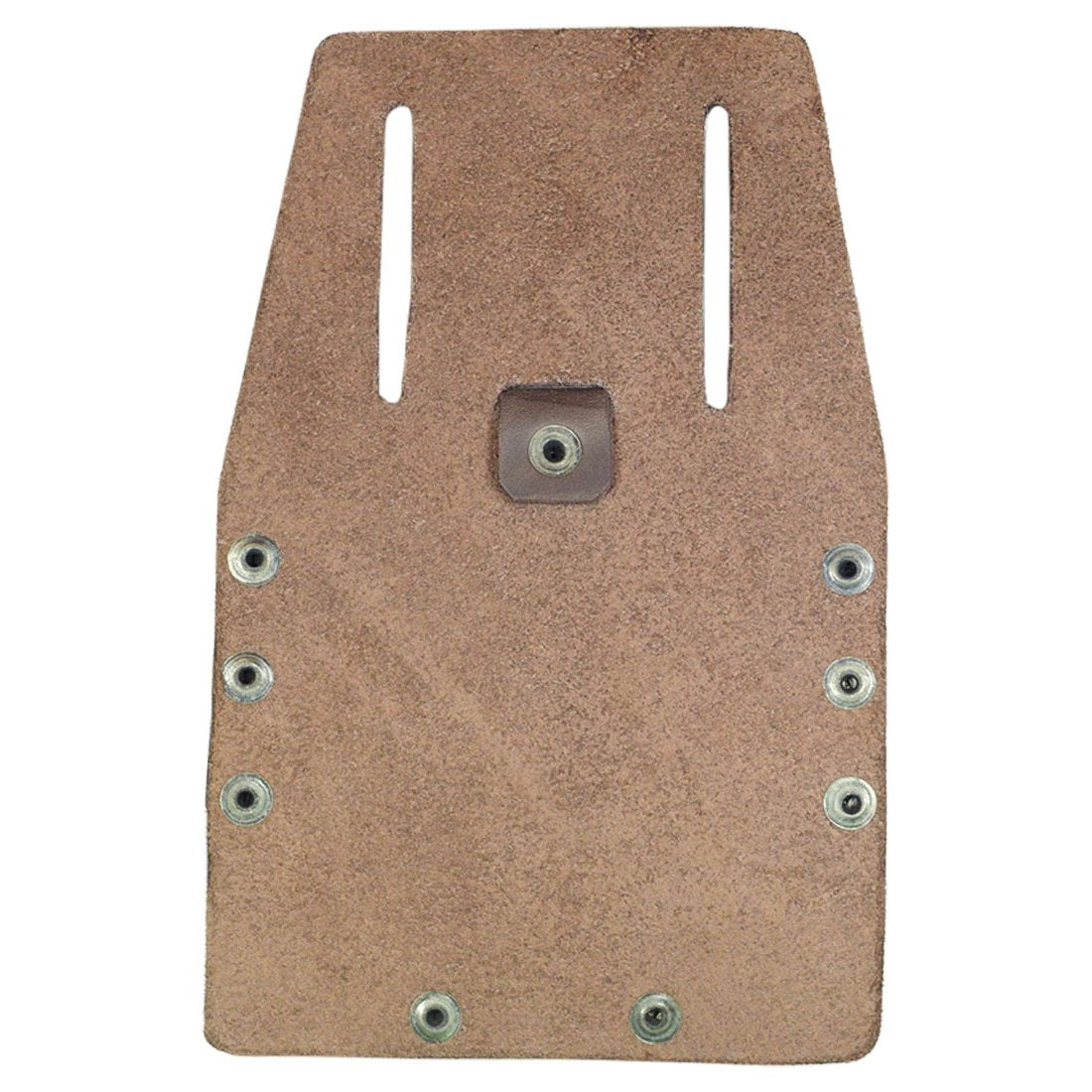 The reverse side of Hide & Drink's Large Tape Holder, demonstrating its durable thick full grain leather construction. This belt organizer is a handmade accessory that reflects the small batch production ethos and artisan craftsmanship from La Antigua Guatemala & Oaxaca Mexico.