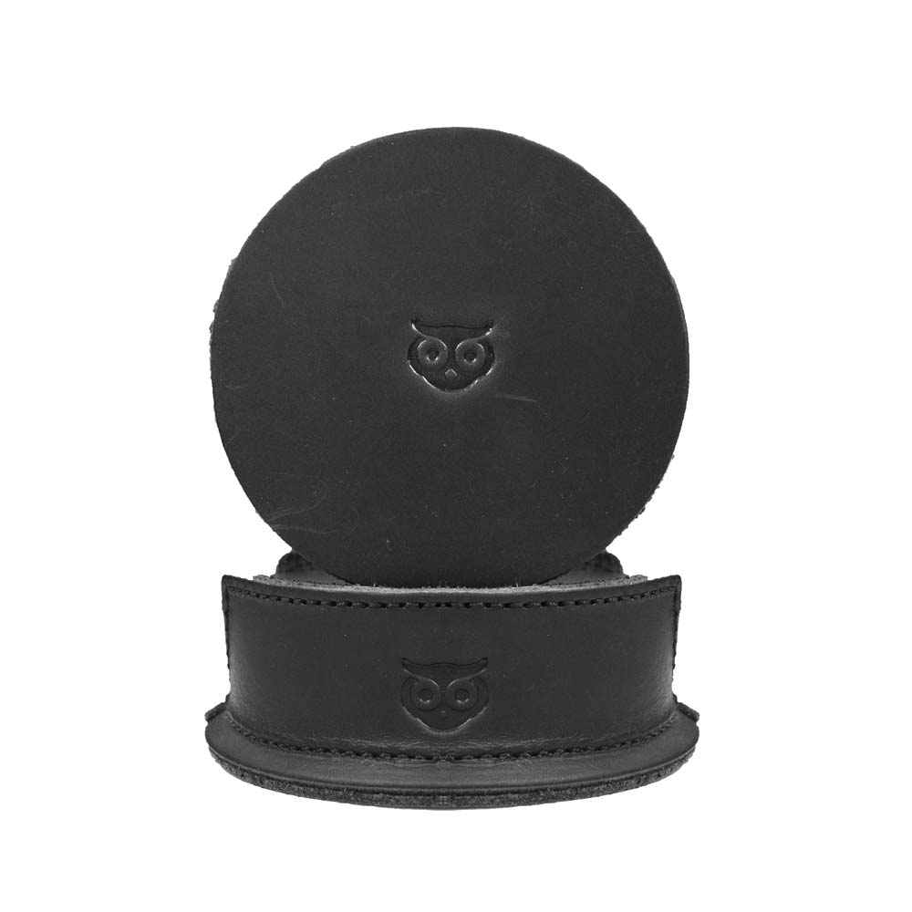 Thick Leather Owl Coasters (6-Pack) - Stockyard X 'The Leather Store'