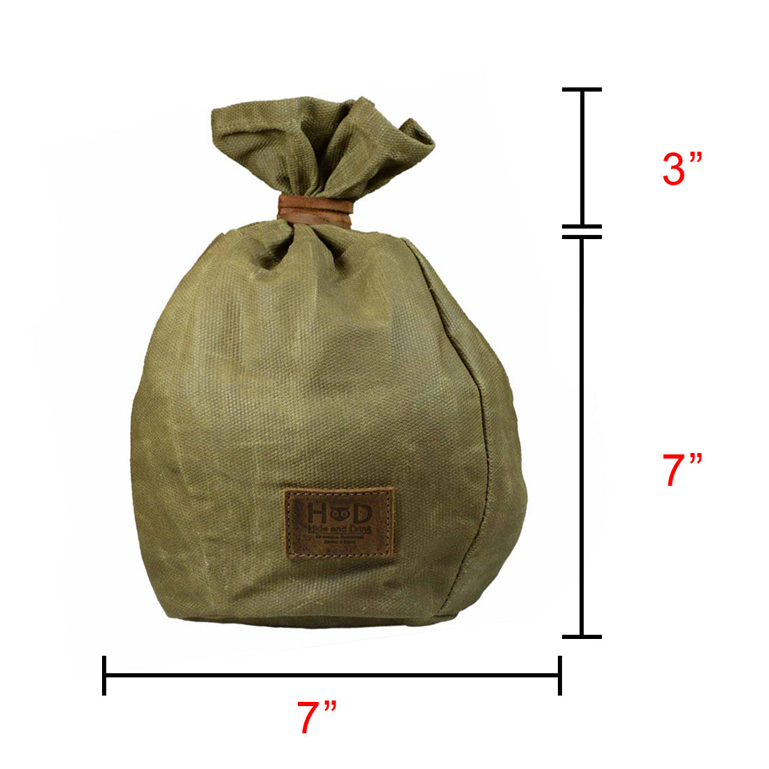 Bushcraft Tinder Bag by Hide & Drink, emphasizing its practical design made from Waxed Canvas. This water resistant outdoor pouch is essential for camping accessories, showcasing small batch production with unique hand cut and hand sewn features. Artisan crafted in La Antigua Guatemala & Oaxaca Mexico.