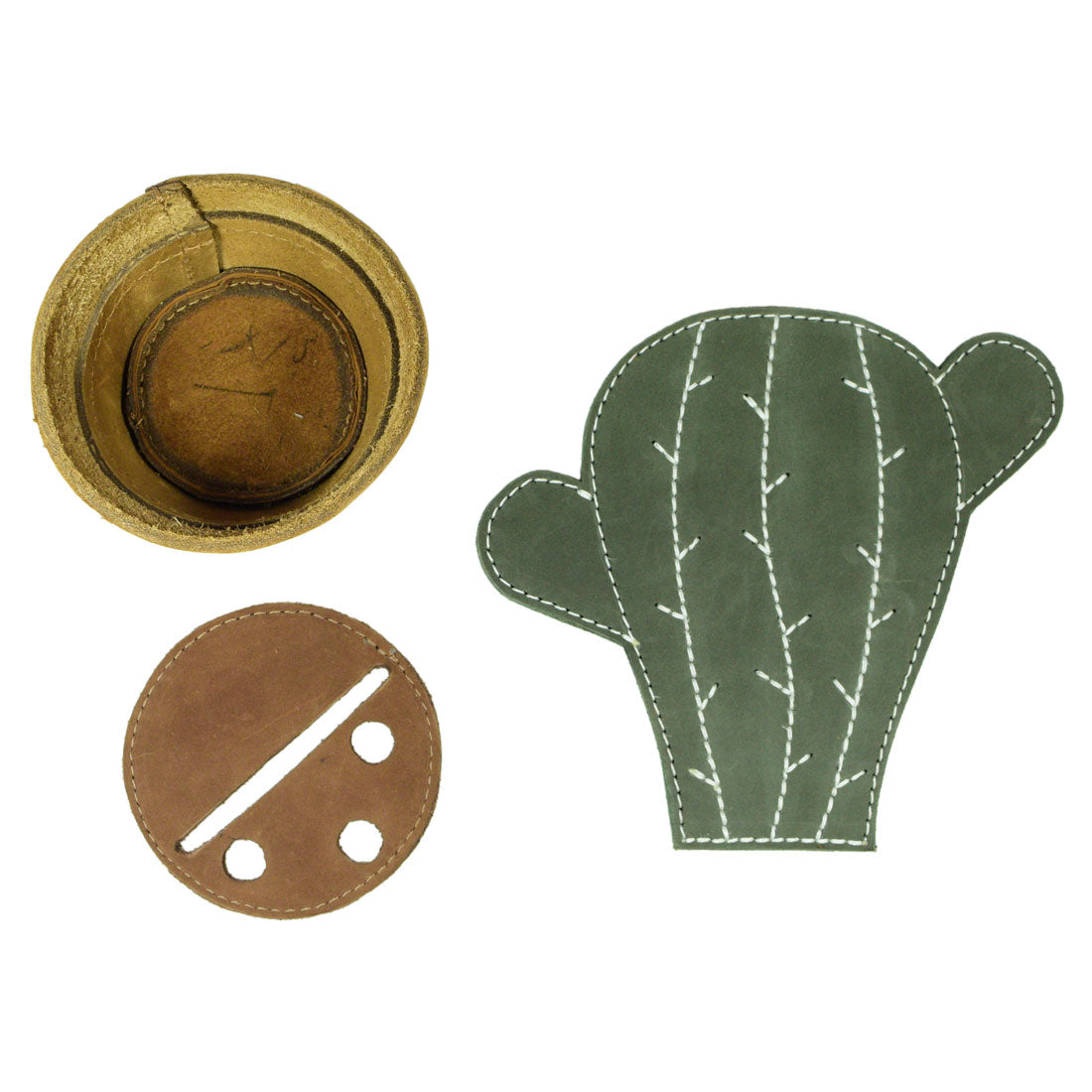 Cactus Coaster W/Pen Holder - Stockyard X 'The Leather Store'