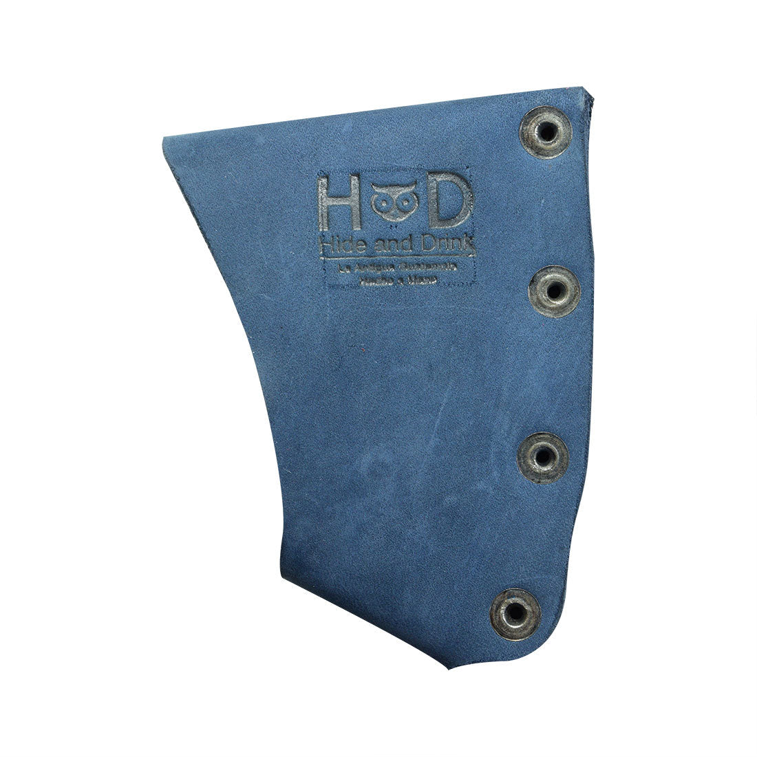 Functional Hatchet Blade Cover by Hide & Drink, showcasing a protective axe head sheath crafted from high-quality full grain leather. Perfect as a lumberjack accessory, this handmade piece reflects artisan skill and is crafted in La Antigua Guatemala & Oaxaca Mexico.