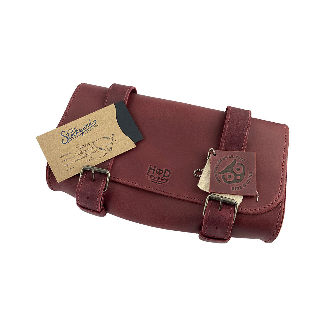 Hide & Drink Leather Motorcycle Tool Bag displaying its tailored design in Full Grain Leather, perfect for motorcycle aficionados seeking a reliable Biker Bag for Tools and Essentials. This versatile Handlebar Bag with Adjustable Straps effectively organizes tools as a Tool Organizer, handcrafted in La Antigua Guatemala & Oaxaca Mexico.