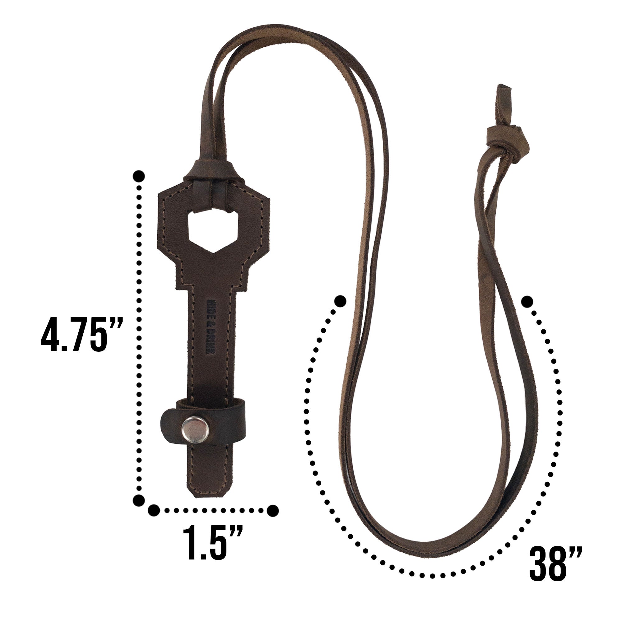 Key Shape Adjustable Eyeglasses Strap - Stockyard X 'The Leather Store'