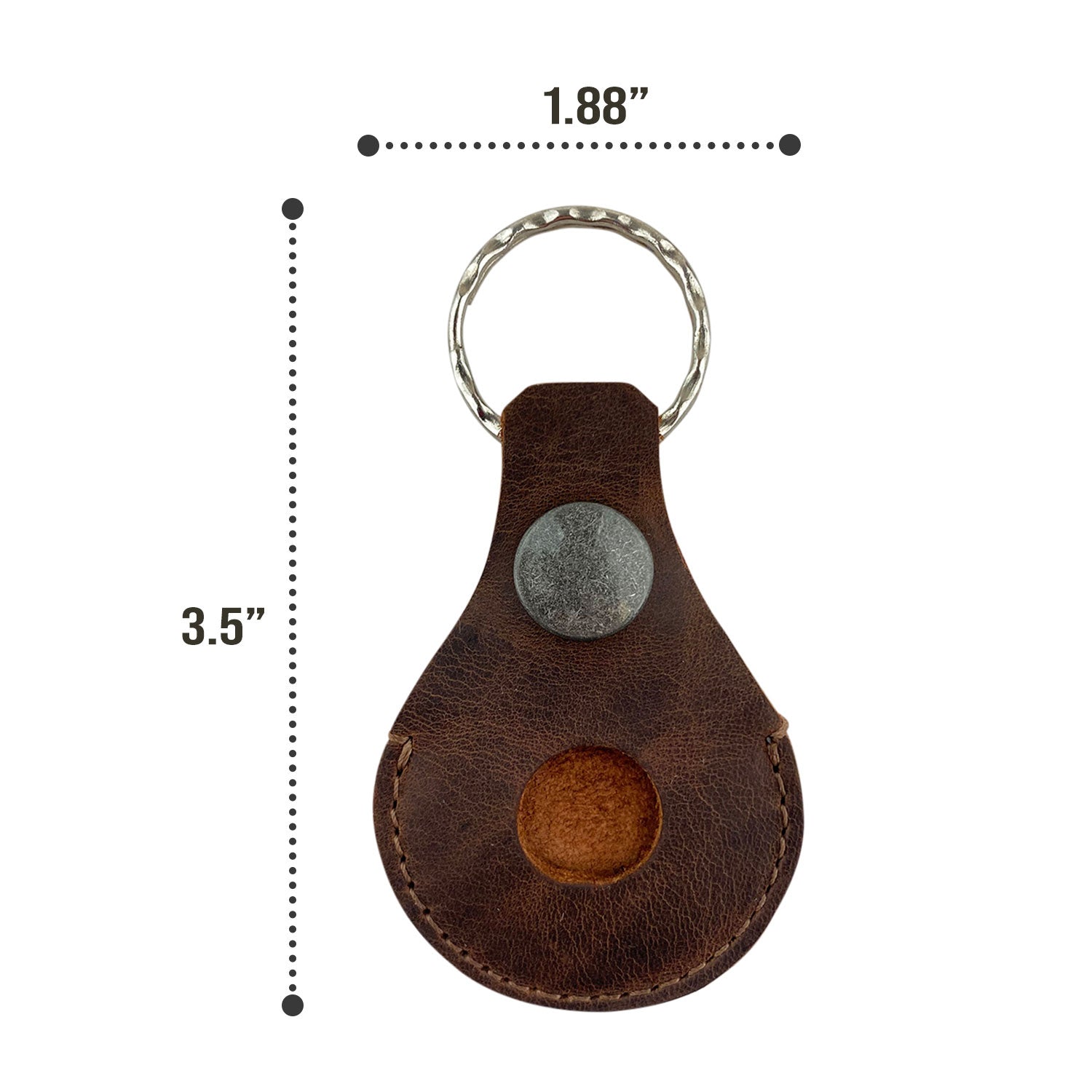 AirTag Rounded Keychain - Stockyard X 'The Leather Store'