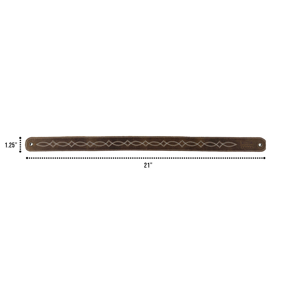 Rodeo Hatband with Cowboy Stitching - Stockyard X 'The Leather Store'