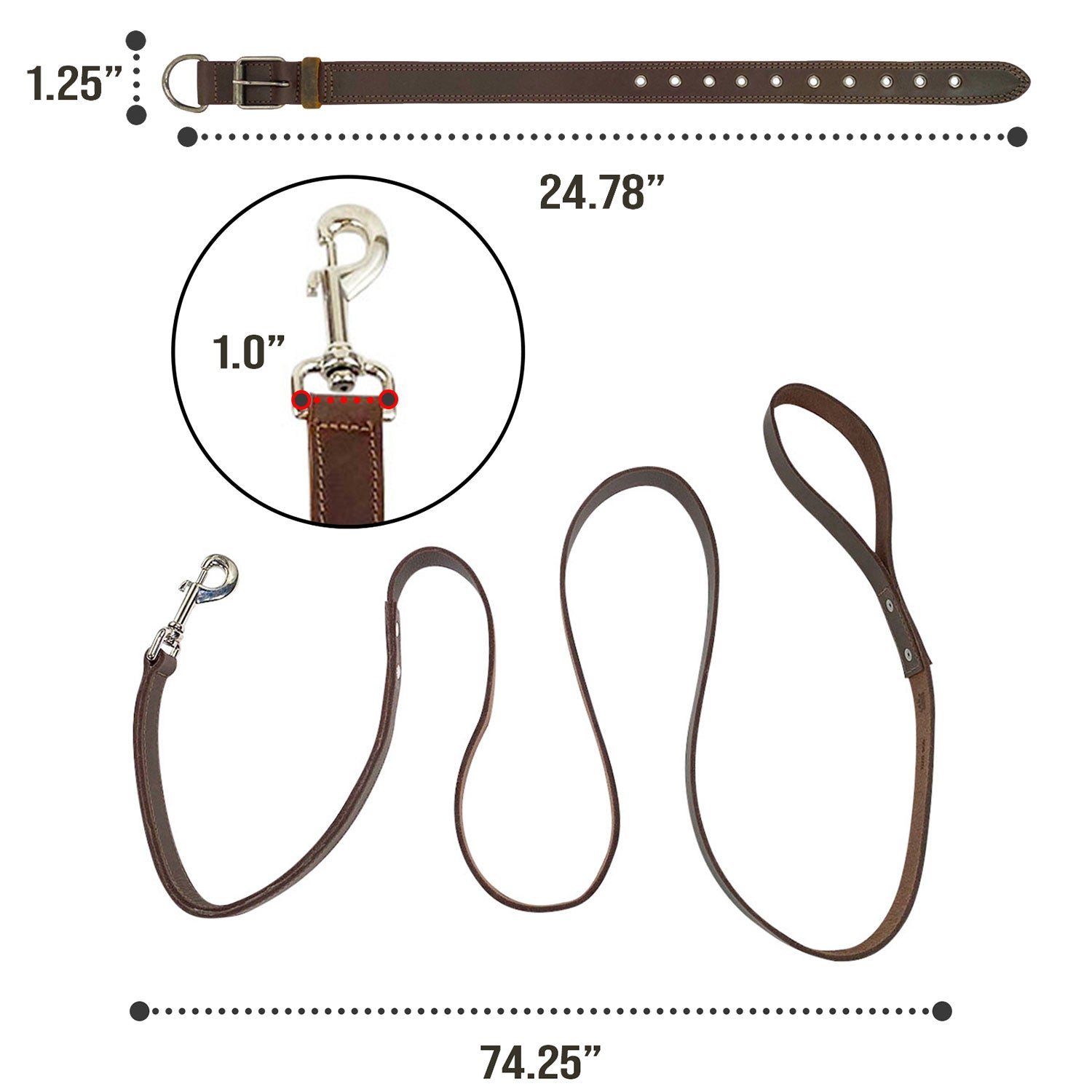 Collar and Leash - Stockyard X 'The Leather Store'