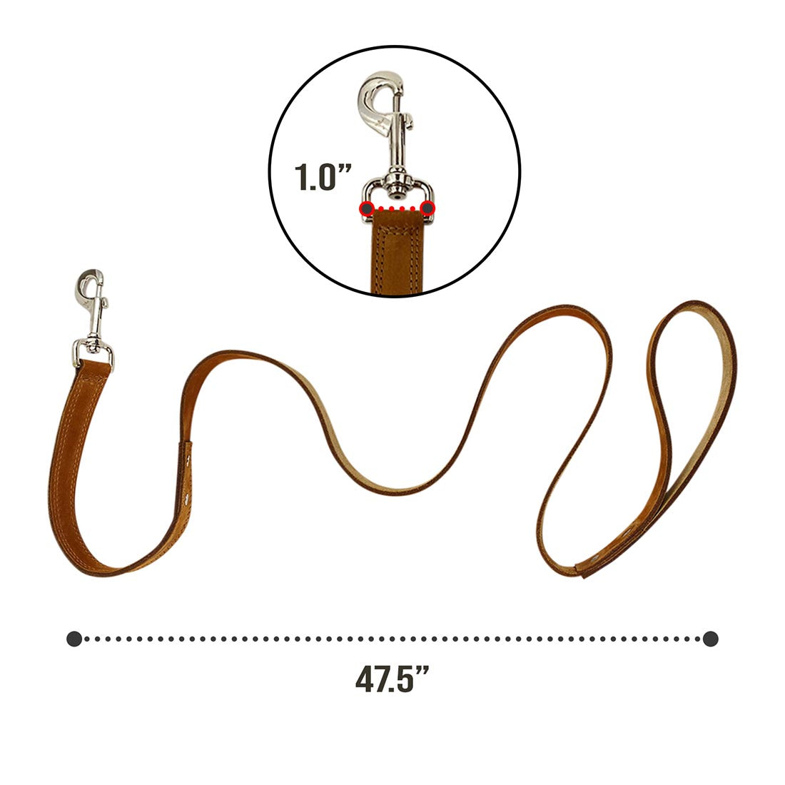 4ft Dog Leash - Stockyard X 'The Leather Store'
