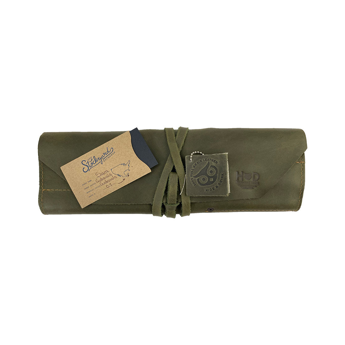 Hide & Drink Tool Roll (12 Pockets): Presentation of a richly colored leather tool roll that offers an organized solution for storing essential tools. Tool Bag Roll Up, 12 Slot Heavy Duty Tool Roll Bag Organizer, Tool Roll Up Bag, Portable Tool Wrap Roll Bags for Travel, Durable Tool Kit Folding Tool Pouch Roll Up Mechanic Gifts for Men, Full Grain Leather, StockyardX, Small Batch Production, Hand Cut, Hand Sewn, Fire Branded, Artisan, Handmade in La Antigua Guatemala & Oaxaca Mexico.