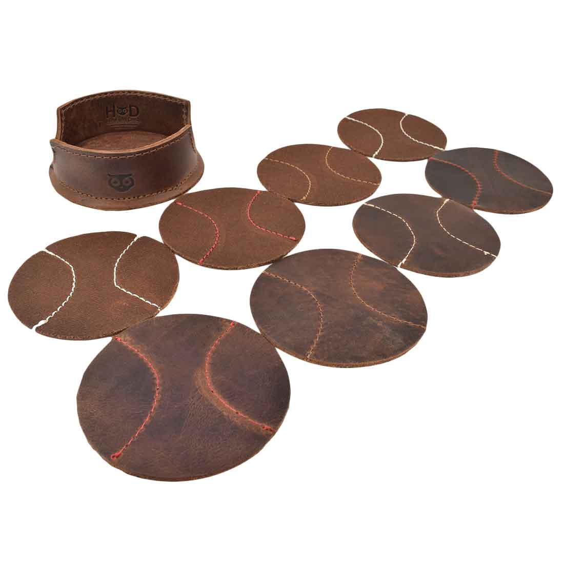 Baseball Coaster (8-Pack) - Stockyard X 'The Leather Store'