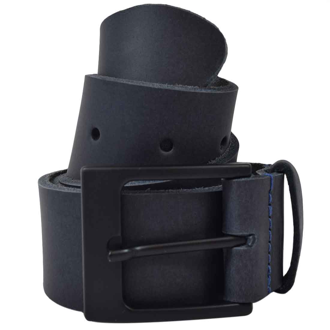 Rustic Leather Belt / Rustic Charcoal Buckle, 1.5" Wide - Stockyard X 'The Leather Store'