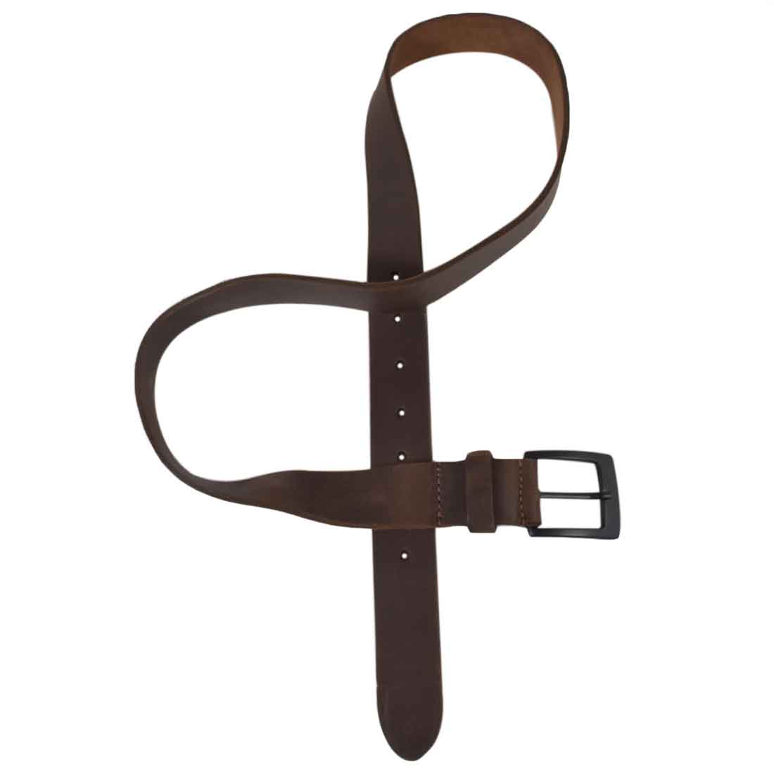Rustic Leather Belt / Rustic Charcoal Buckle, 1.5" Wide - Stockyard X 'The Leather Store'
