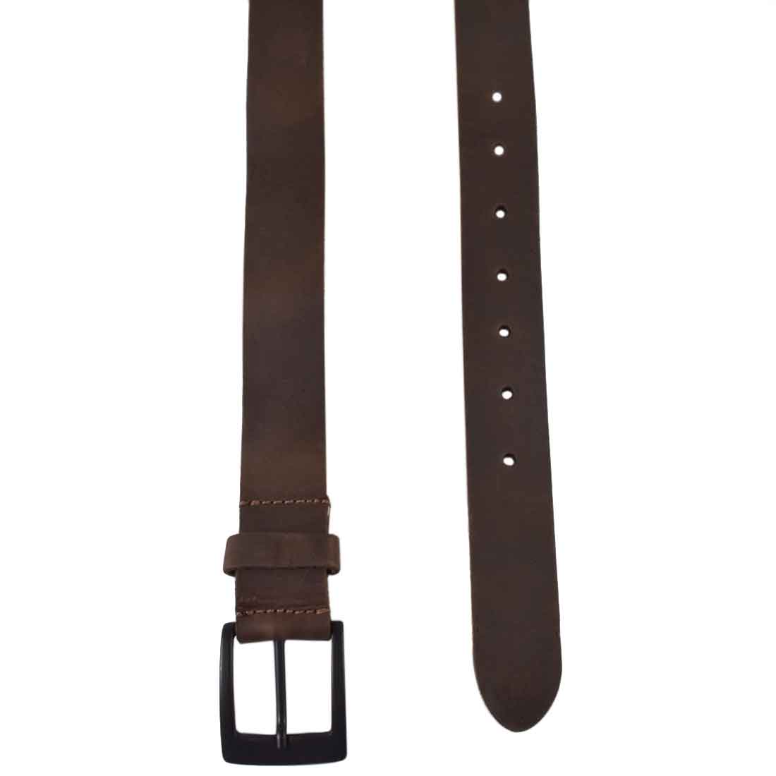 Rustic Leather Belt / Rustic Charcoal Buckle, 1.5" Wide - Stockyard X 'The Leather Store'
