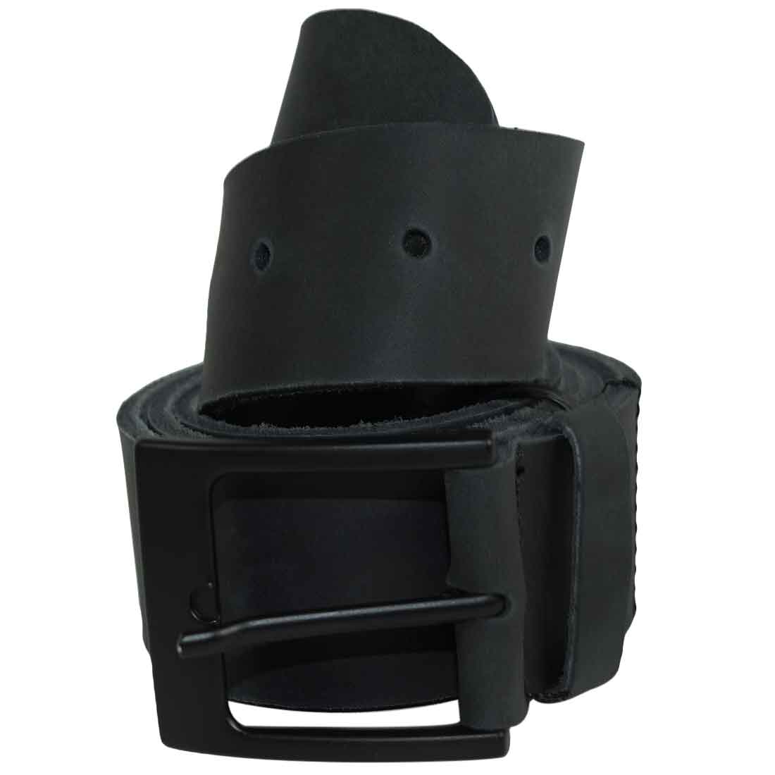 Rustic Leather Belt / Rustic Charcoal Buckle, 1.5" Wide - Stockyard X 'The Leather Store'