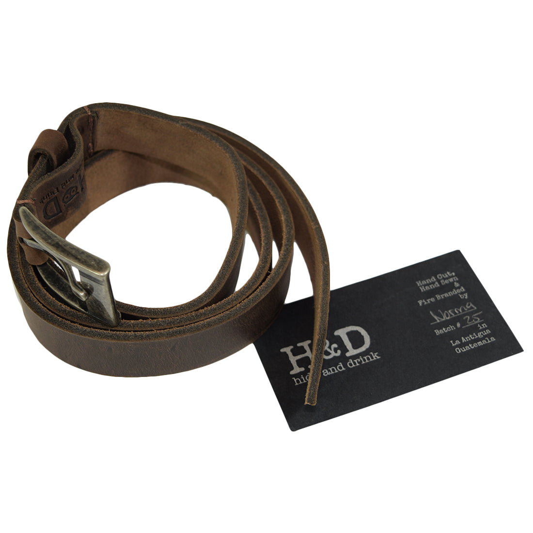 Rustic Leather Belt / Rustic Buckle, 1" Wide - Stockyard X 'The Leather Store'