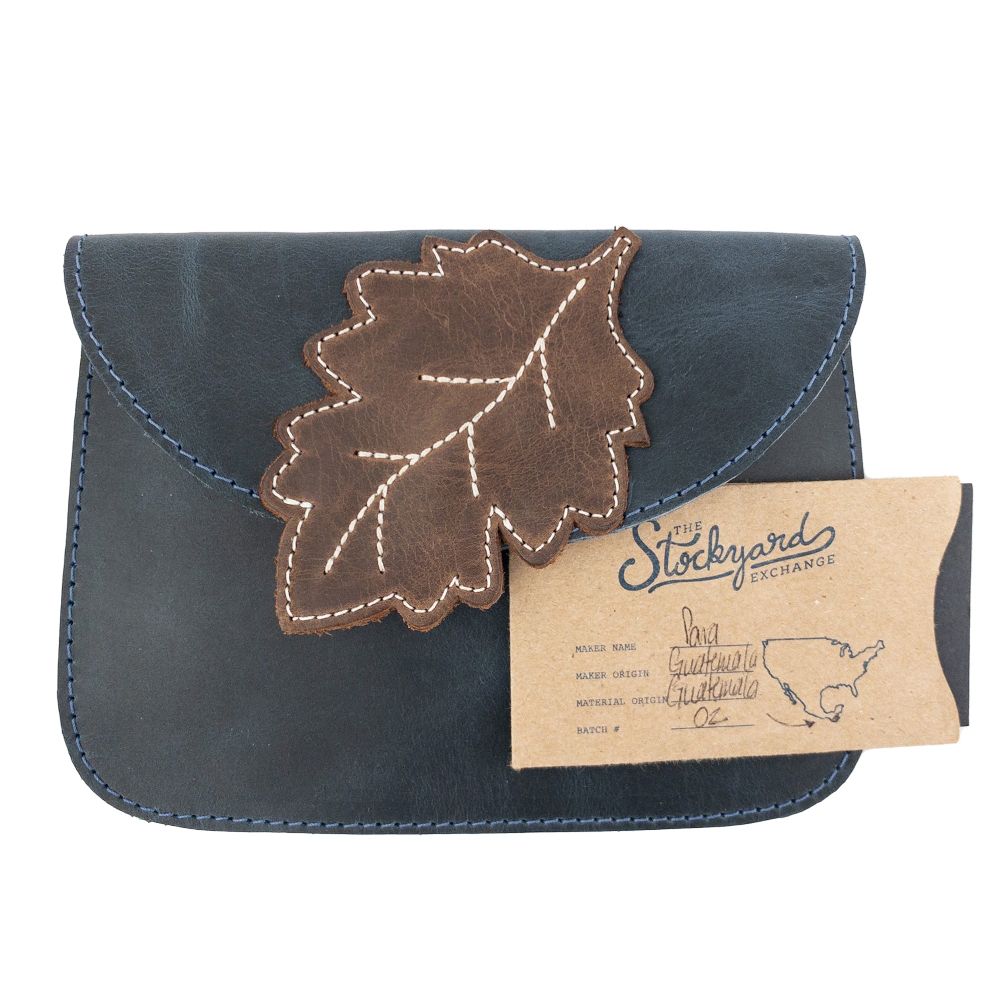 Card Wallet Leaves Design - Stockyard X 'The Leather Store'