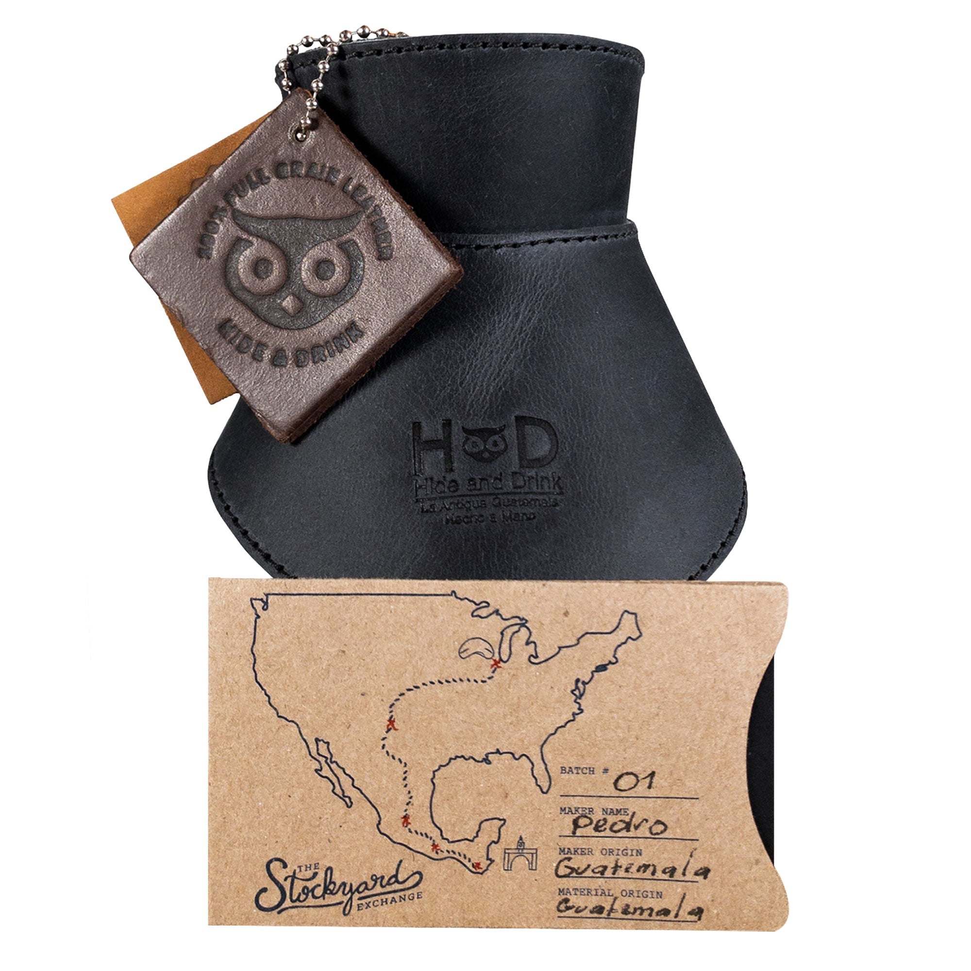 Top shot of Hide & Drink Chemex Collar showcasing its brown Full Grain Leather design, ideal for pour over coffee. Compatible with Chemex 6-Cup Glass, made by artisans in La Antigua Guatemala & Oaxaca Mexico.
