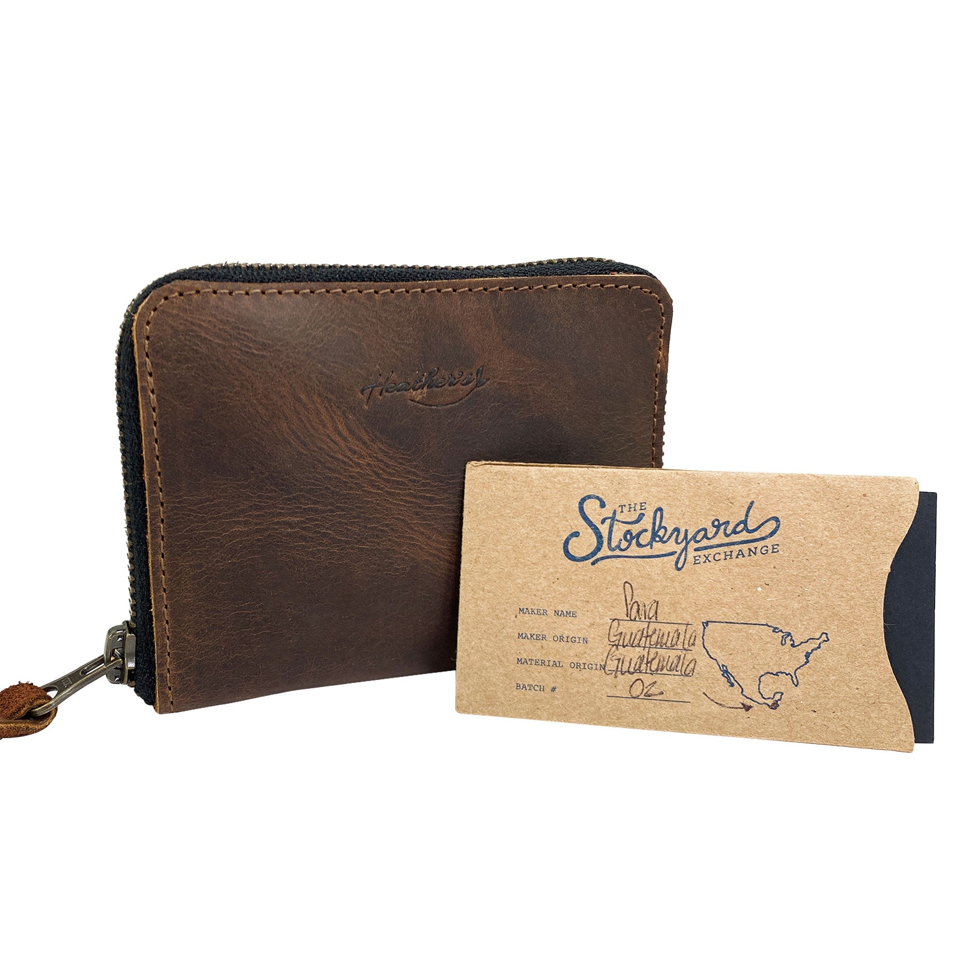 Zippered Wallet with Inner Pouch - Stockyard X 'The Leather Store'