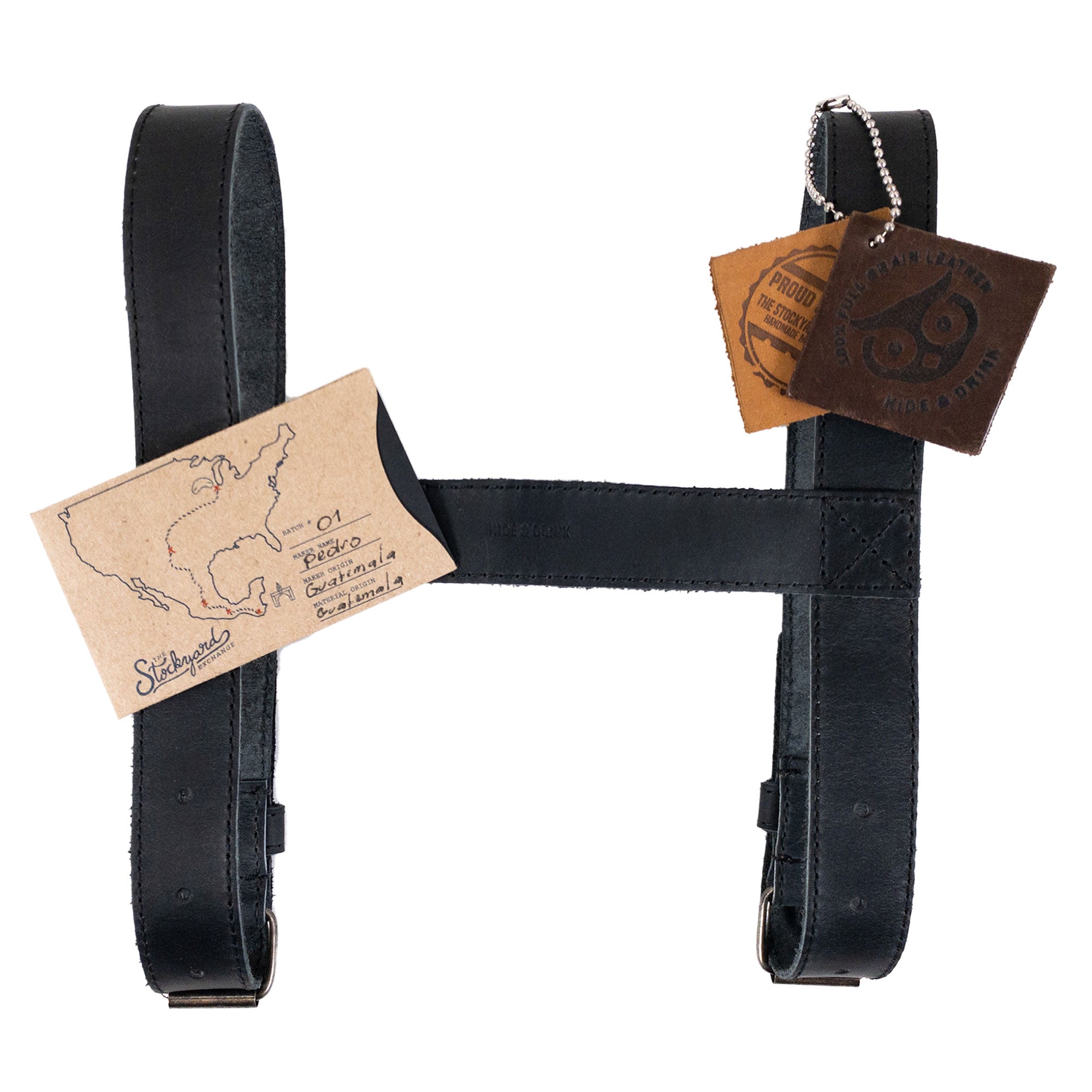 Hide & Drink's classic Blanket Carrier, crafted from high-quality Full Grain Leather, designed with adjustable straps for convenience, reflects handmade artistry from La Antigua Guatemala & Oaxaca Mexico.