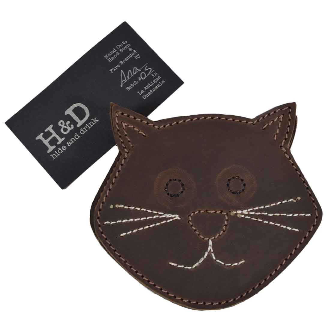 Whiskers Cat Coaster Set (6-Pack) - Stockyard X 'The Leather Store'