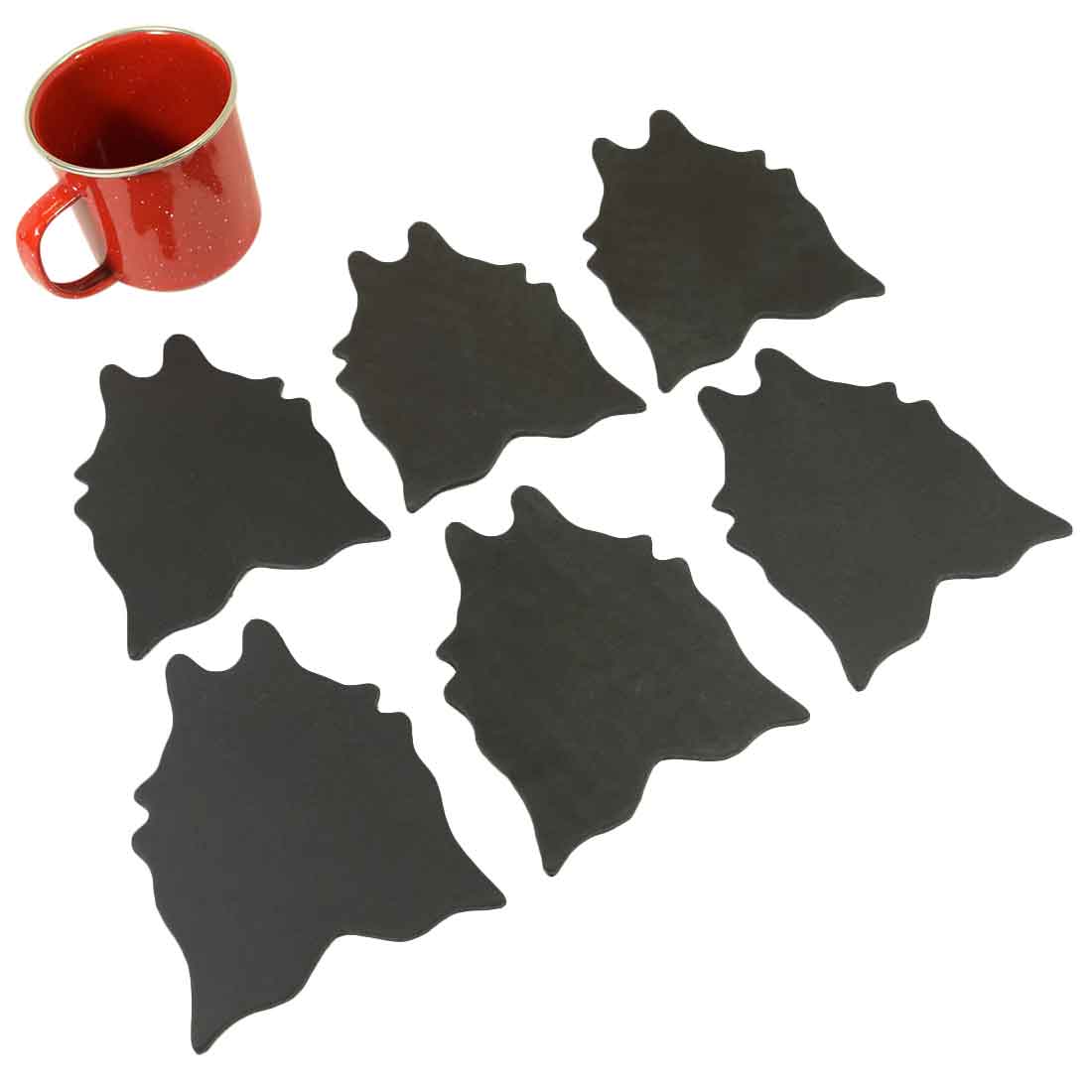 Cowhide Shaped Rug Coaster (6-Pack) - Stockyard X 'The Leather Store'