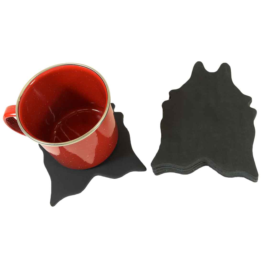 Cowhide Shaped Rug Coaster (6-Pack) - Stockyard X 'The Leather Store'