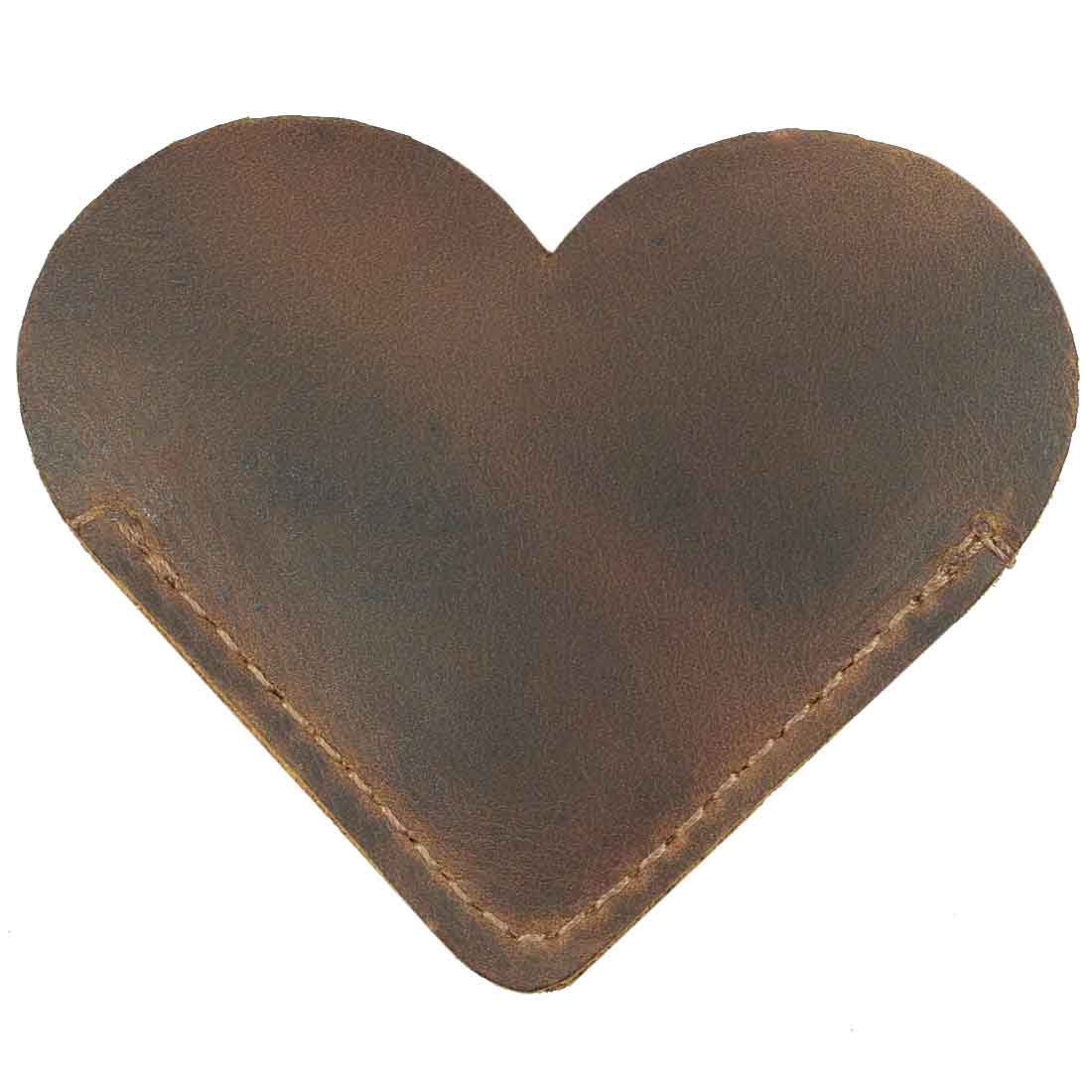 Stylish Leather Corner Heart Bookmark (2 pack) by Hide & Drink, displaying a beautifully crafted Full Grain Leather heart. This product showcases hand cut and hand sewn techniques, made by artisans in La Antigua Guatemala and Oaxaca Mexico.