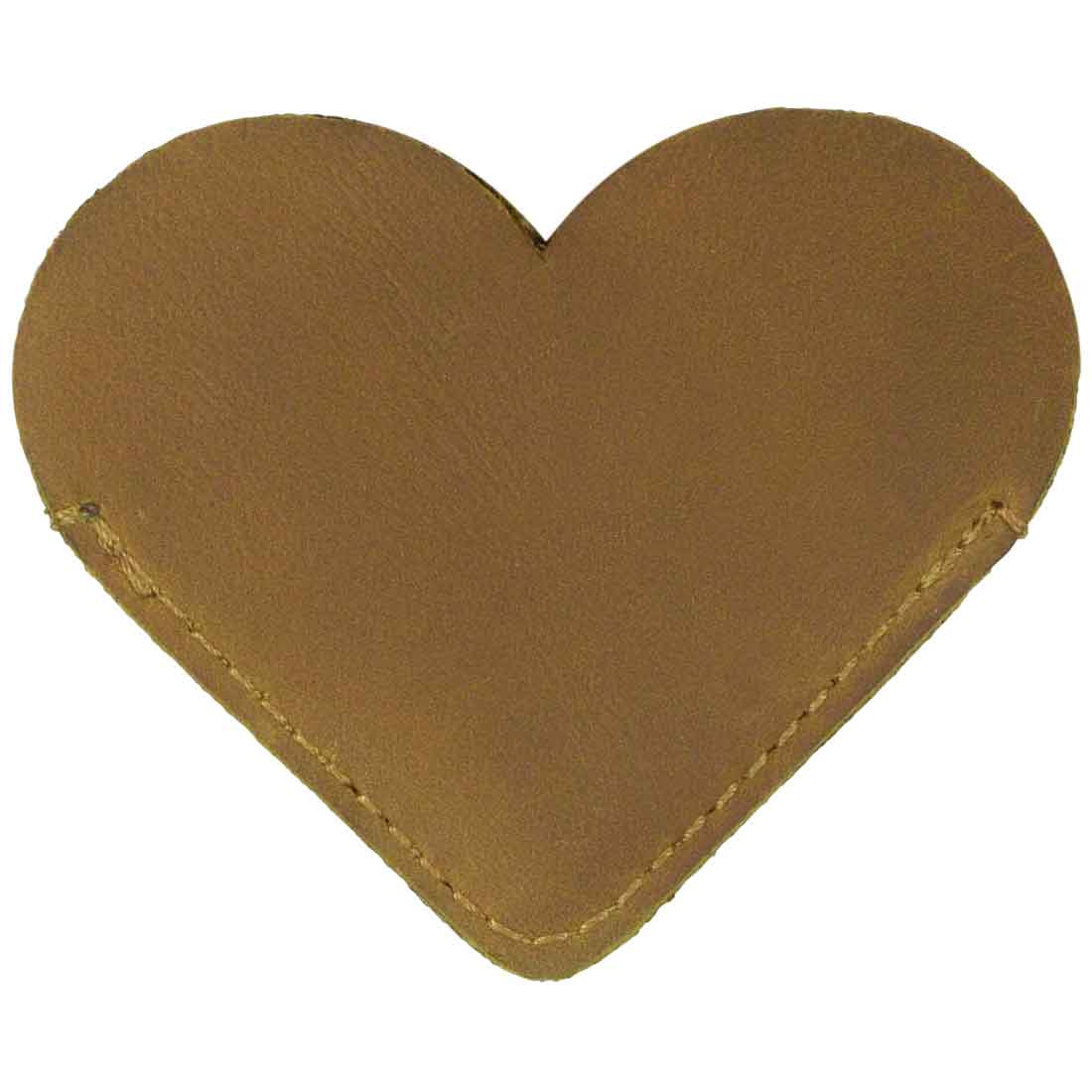 Tan Leather Corner Heart Bookmarks (2 pack) by Hide & Drink, featuring unique shapes and Full Grain Leather material. These bookmarks are handcrafted in La Antigua Guatemala and Oaxaca Mexico, emphasizing artisan skills and small batch production.