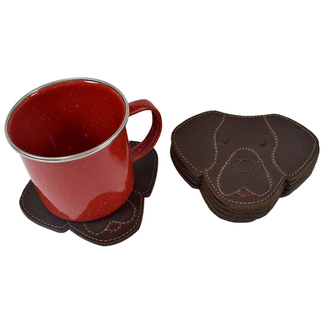 Labrador Doggy Coaster Set (6-Pack) - Stockyard X 'The Leather Store'