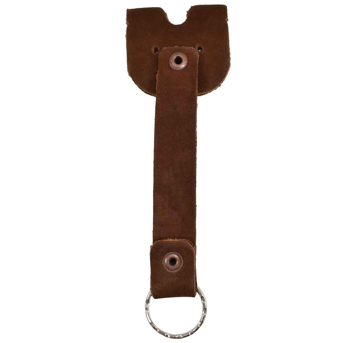 Doggy Fob by Hide & Drink featuring a brown Full Grain Leather Critter Keychain, designed for durable daily use and adding fun to your keyring. Critter Keychain Dog Key Ring Pet Fob, Full Grain Leather, StockyardX, Small Batch Production, Hand Cut, Hand Sewn, Fire Branded, Artisan, Handmade in La Antigua Guatemala & Oaxaca Mexico.