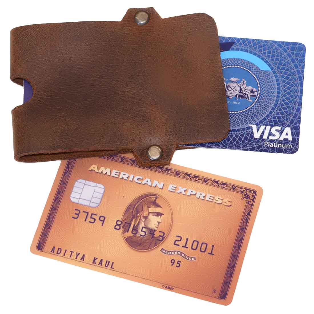 Double Rivet Card Holder - Stockyard X 'The Leather Store'