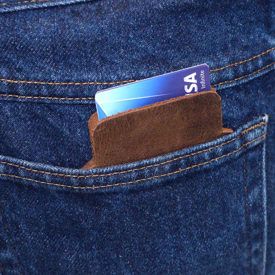 Double Rivet Card Holder - Stockyard X 'The Leather Store'