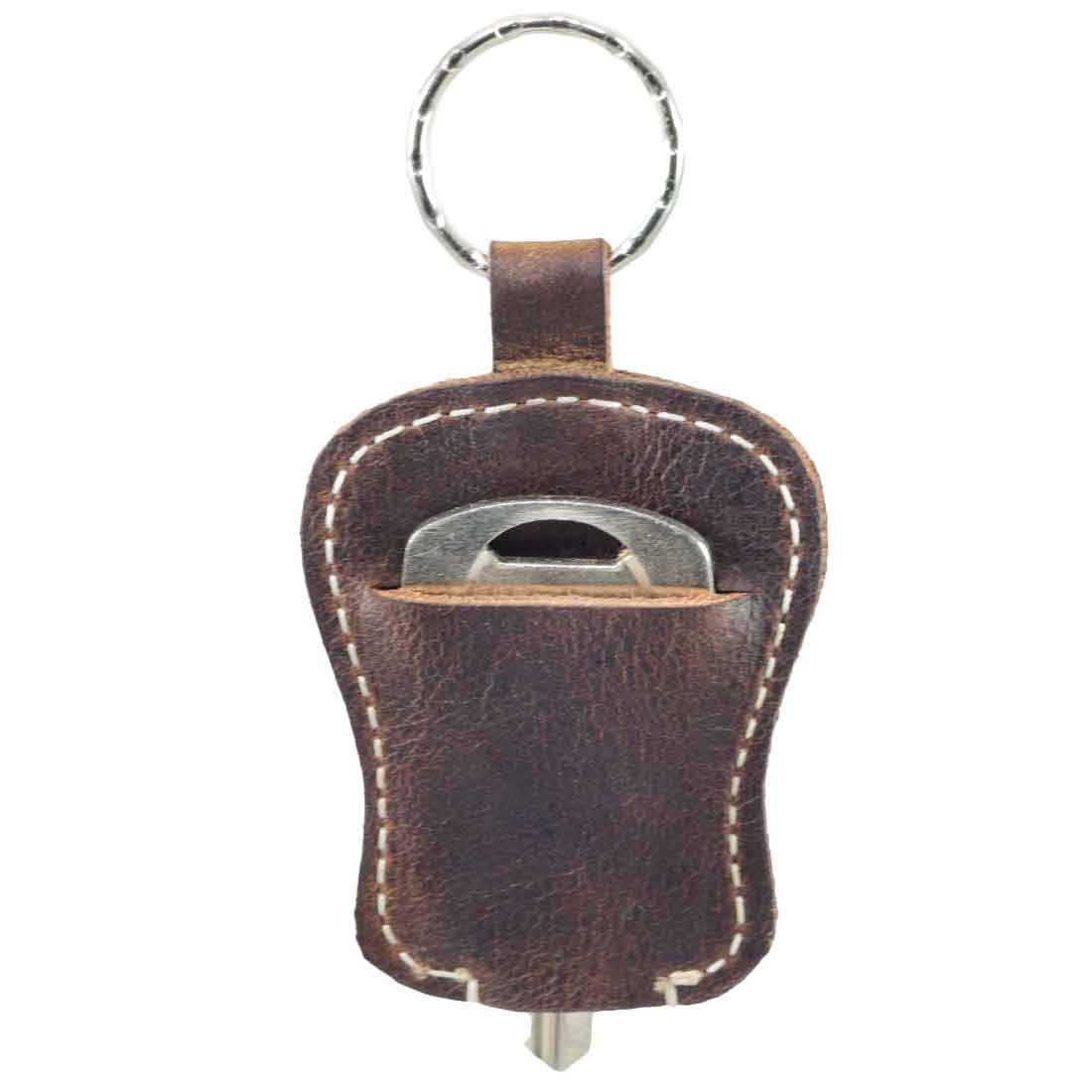 Guitar Keychain by Hide & Drink, featuring a unique pouch for key storage. Handmade from Full Grain Leather, this key holder emphasizes the artisan touch with fire branded details, showcasing craftsmanship from La Antigua Guatemala & Oaxaca Mexico.