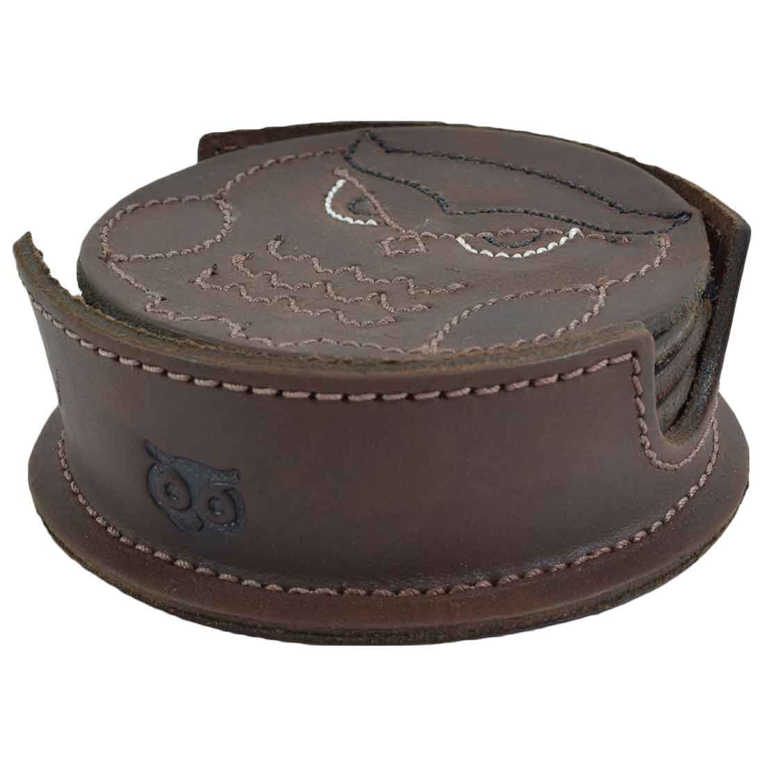 Hoot Owl Classic Shaped Coaster Set (6-Pack) - Stockyard X 'The Leather Store'