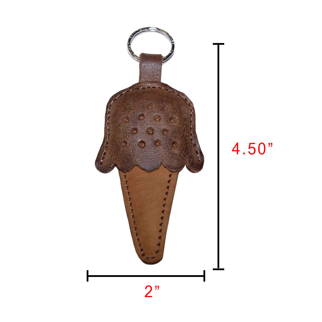 Chocolate Ice Cream Keychain - Stockyard X 'The Leather Store'