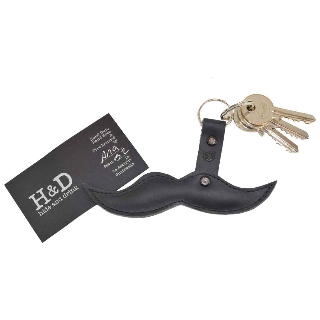 Keychain Moustache - Stockyard X 'The Leather Store'