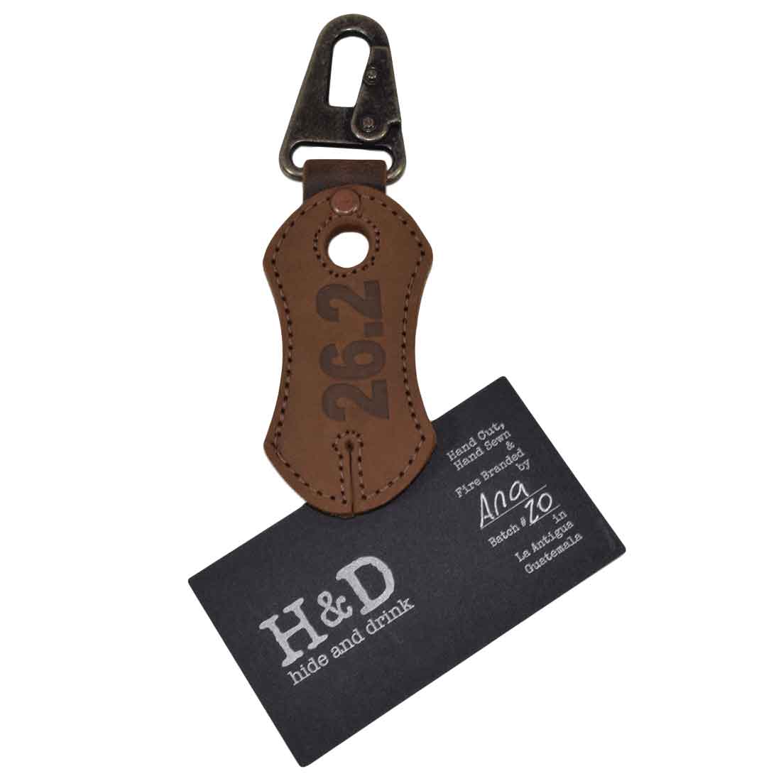 Marathon Runner's 26.2 Keychain Hook - Stockyard X 'The Leather Store'