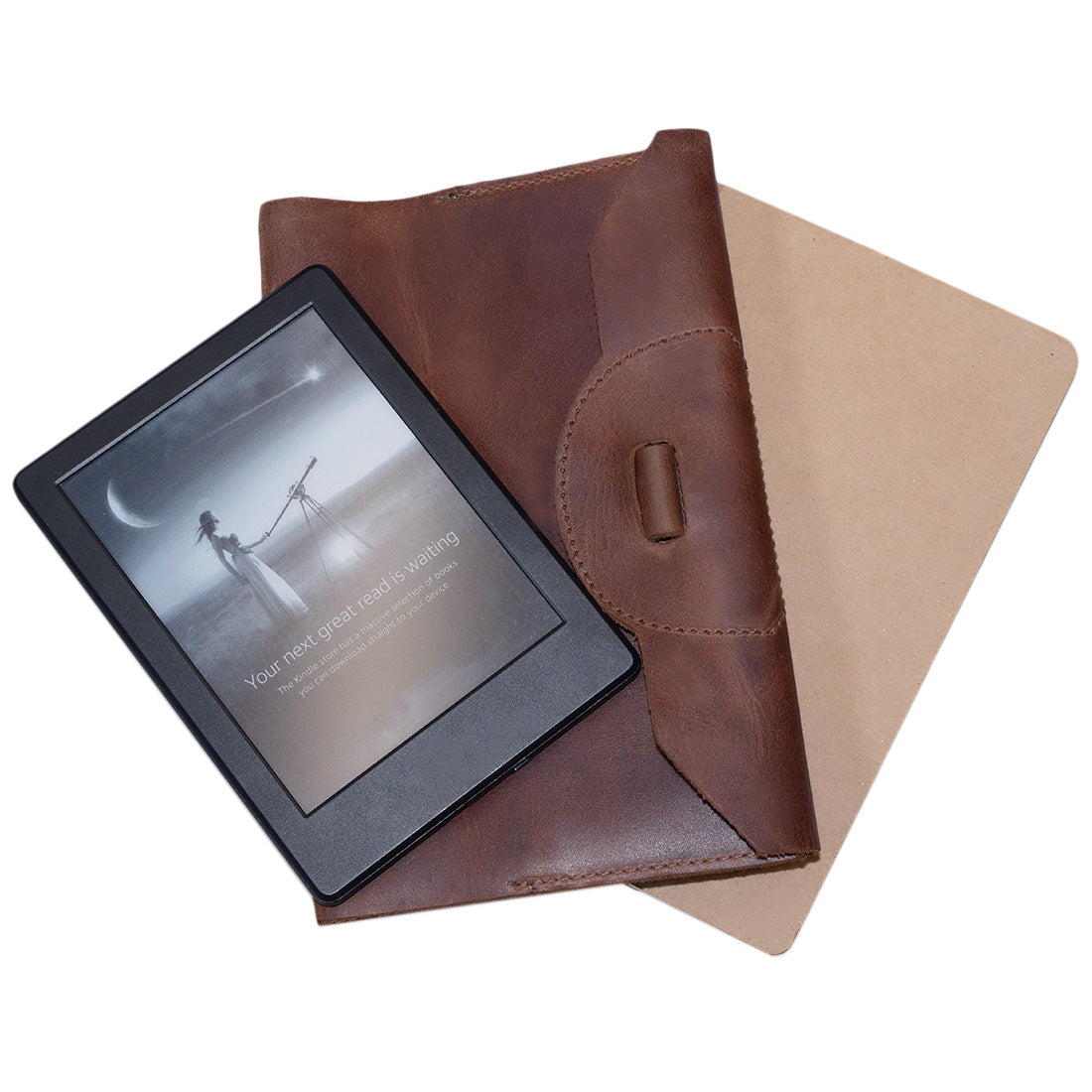 Journal Cover W/Kindle Pouch (5 x 8.25 in. Notebook Not Included) - Stockyard X 'The Leather Store'