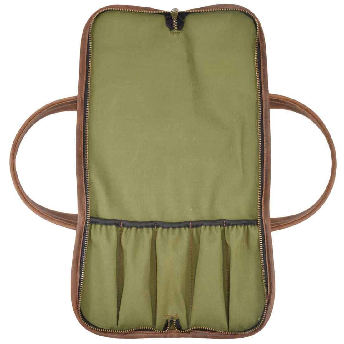 All Purpose Knife Roll with Zipper (5-Pockets) - Stockyard X 'The Leather Store'