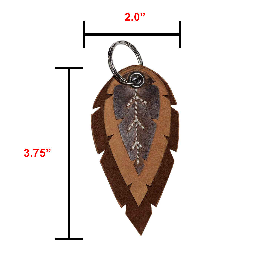 Leaves Keychain - Stockyard X 'The Leather Store'