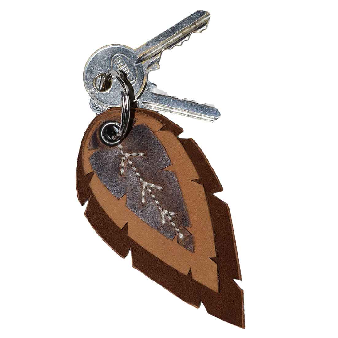 Leaves Keychain - Stockyard X 'The Leather Store'